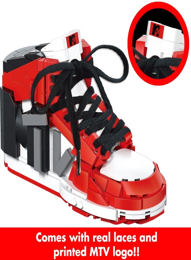 Brickcraft Officially Licensed MTV Icon Sneaker with Shoe Laces in Shoe Box Packaging 561 Pieces Multicolored Brick Building Set - Image 3
